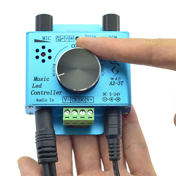 Dimmable LED SPI Music Controller - 256 Music Programs - Control DC5-24V 600 Pixels WS2811 WS2801 WS2812 LPD6803 APA102 Addressable LED Strip Lights Dimmable LED SPI Music Controller - 256 Music Programs - Control DC5-24V 600 Pixels WS2811 WS2801 WS2812 LPD6803 APA102 Addressable LED Strip Lights